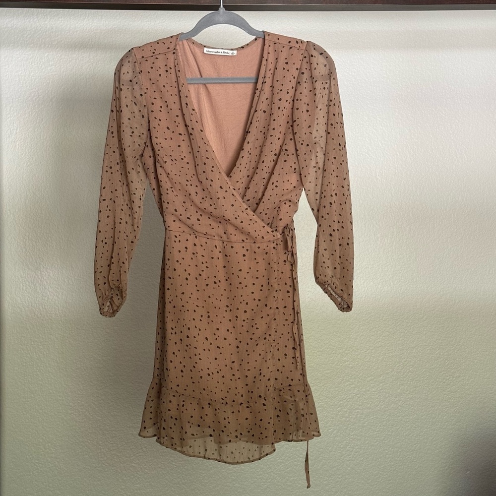 Polka dot wrap dress